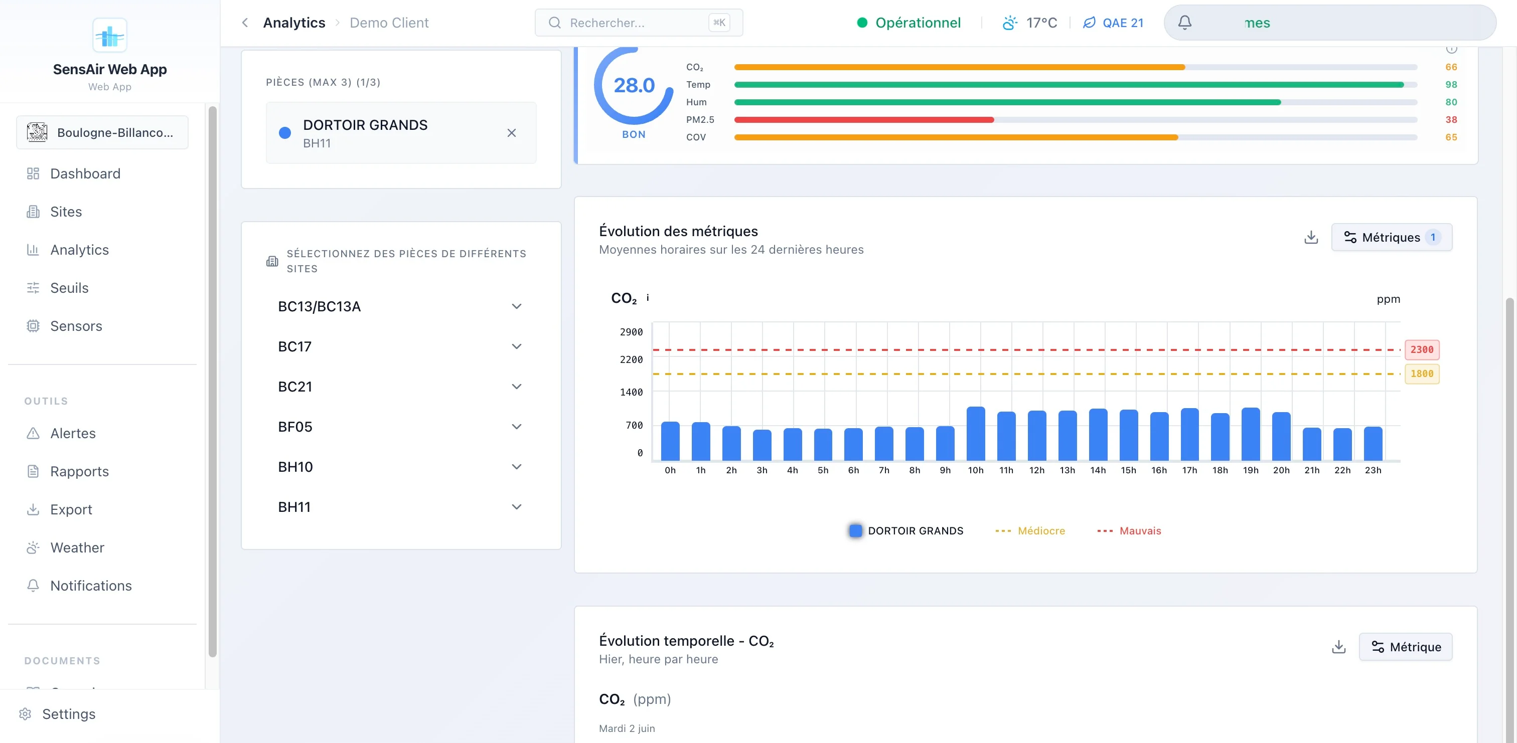 SensiAir : Une application de surveillance de la qualité de l'air pensé pour les clients., image 4
