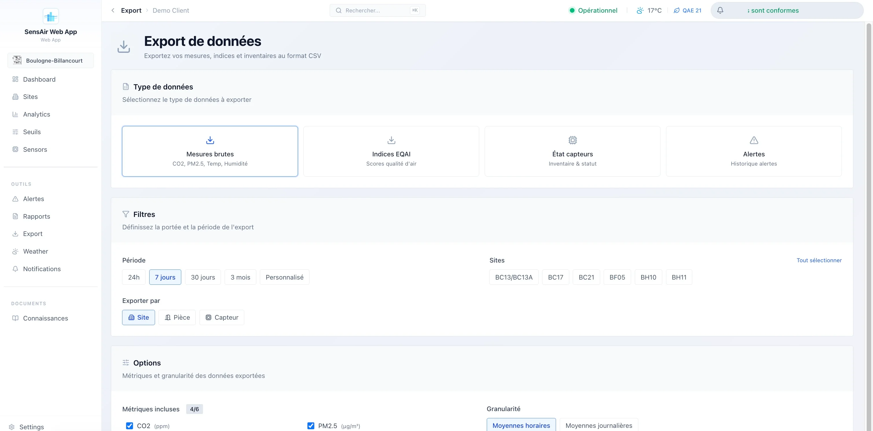 SensiAir : Une application de surveillance de la qualité de l'air pensé pour les clients., image 7