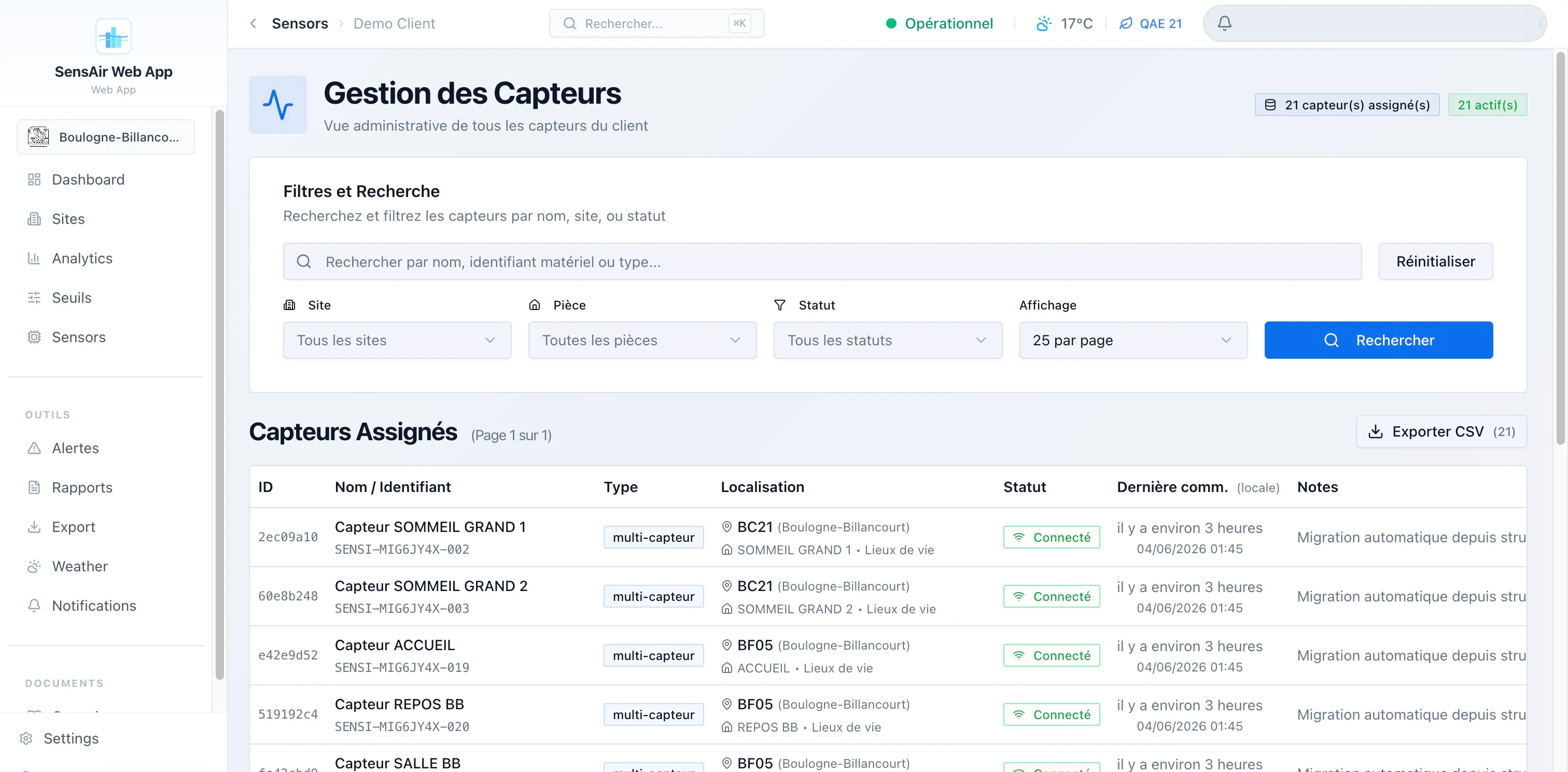 SensiAir : Une application de surveillance de la qualité de l'air pensé pour les clients., image 10