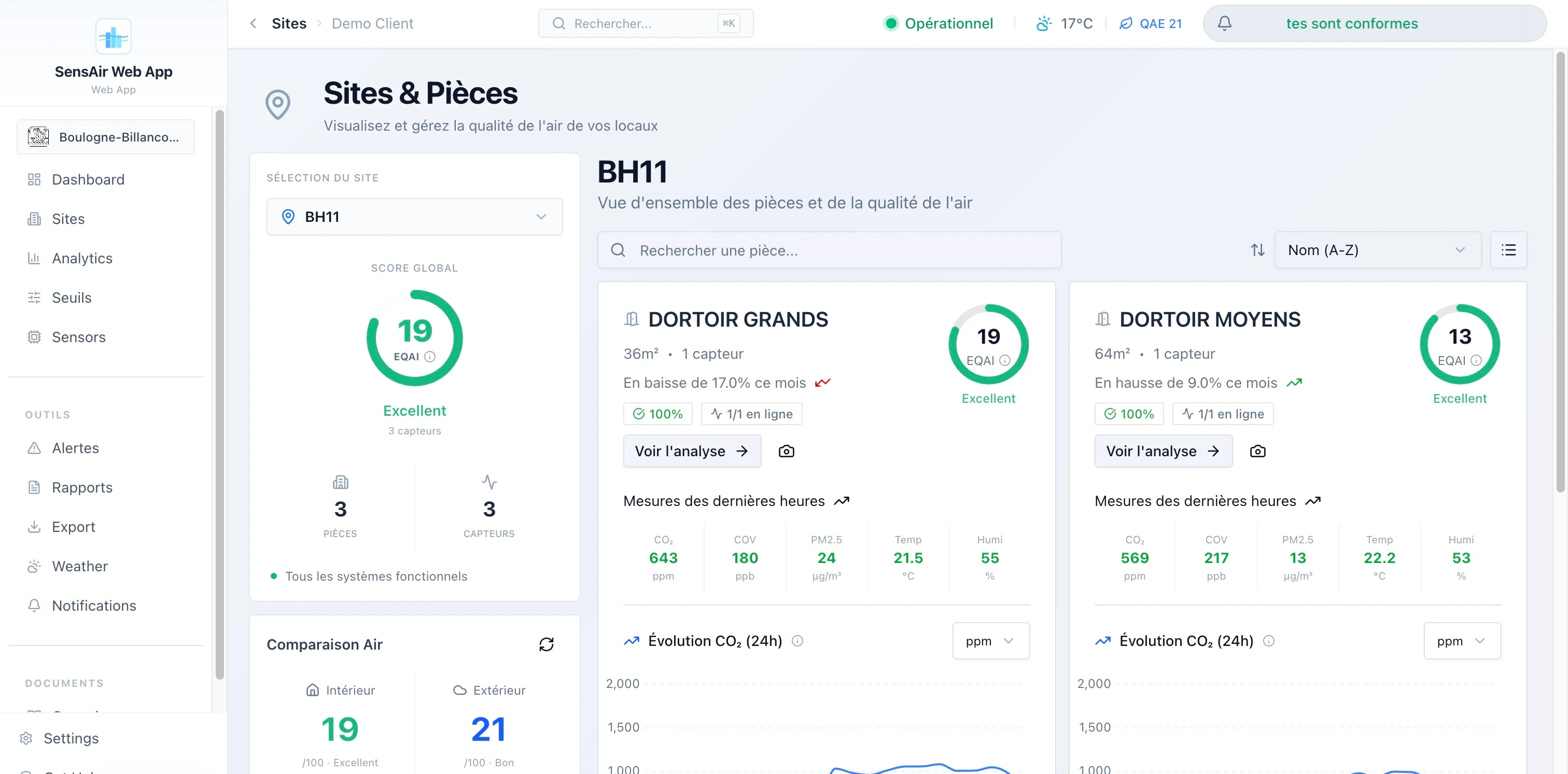 SensiAir : Une application de surveillance de la qualité de l'air pensé pour les clients., image 2